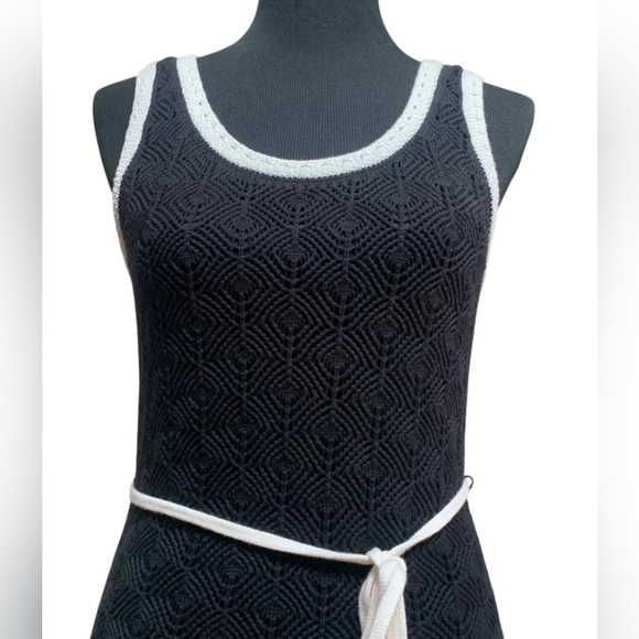 Nine West Crochet Tie Waist Maxi Dress - Picture 9 of 11